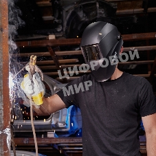 Маска сварщика Kranz с черным минеральным стеклом DIN 9