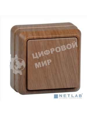 Выключатель 1-кл. ОП ОКТАВА 10А IP20 дуб IEK EVO10-K04-10-DC