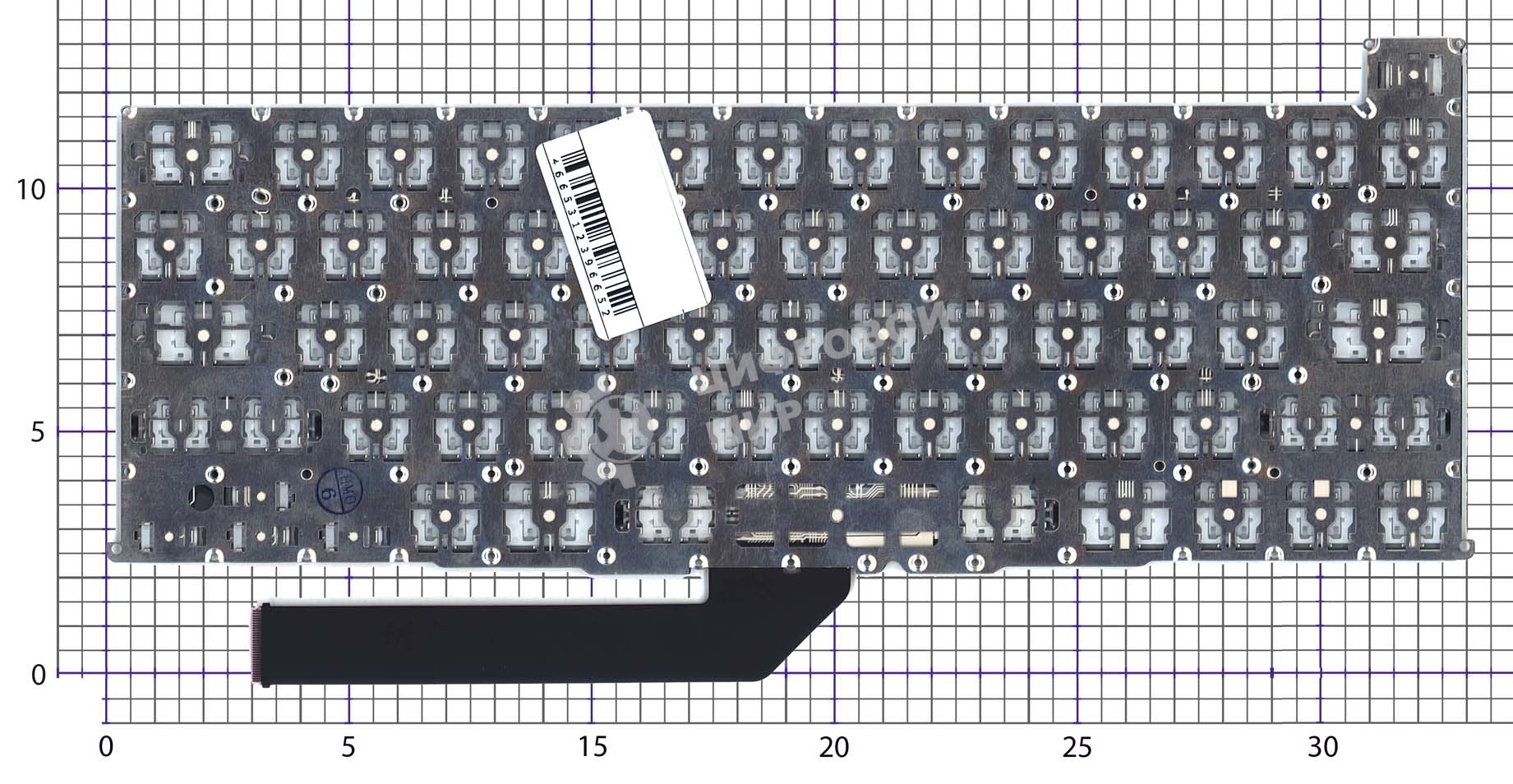 Клавиатура для ноутбука Apple MacBook Pro 16 Retina A2141 Late 2019 плоский Enter