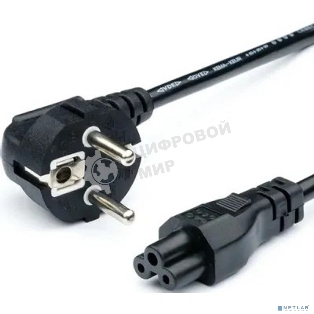 Кабель питания GoPower (00-00024056) кабель питания евровилка CEE 7/7-IEC 320 C5 1.8м ПВХ 0.75мм черный (1/10/160)