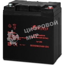 Батарея для ИБП Powerman Battery CA12240, напряжение 12В, емкость 24Ач, макс. ток разряда 360А, макс. ток заряда 7.2А, свинцово-кислотная типа AGM, тип клемм M1, Д/Ш/В 166/126/174, 8.4 кг. Battery POWERMAN Battery CA12240, voltage 12V, capacity 24Ah, max. discharge current 360A, max. charge current 7.2A, lead-acid type AGM, type of terminals M1,166мм x 126мм x 174мм, 8.4 kg.