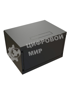 Шкаф коммутационный WRline (WR-TW-0666-SR-RAL9004) настенный 6U 600x600 мм пер. дв. металл 2 бок. пан. 60 кг черный 520 мм 367 мм IP20 сталь