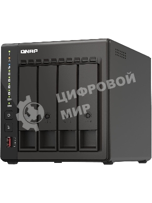 Сетевое хранилище SMB QNAP TS-453E-8G NAS, 4-tray w/o HDD. 2xHDMI-port. 4-core Celeron J6412 2-2.6 GHz, 8Gb DDR, 2x2.5Gb LAN, 2 x M.2 2280 PCIe Gen 3 x2, 2x USB 3.2 Gen 2 (10Gbps) Port, 2x USB 2.0 port