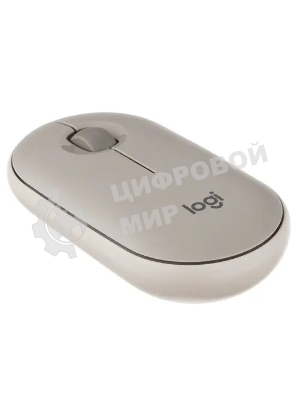 Мышь беспроводная Logitech Pebble M350 серый, 1000 dpi, радиоканал, Bluetooth, USB, кнопки - 3