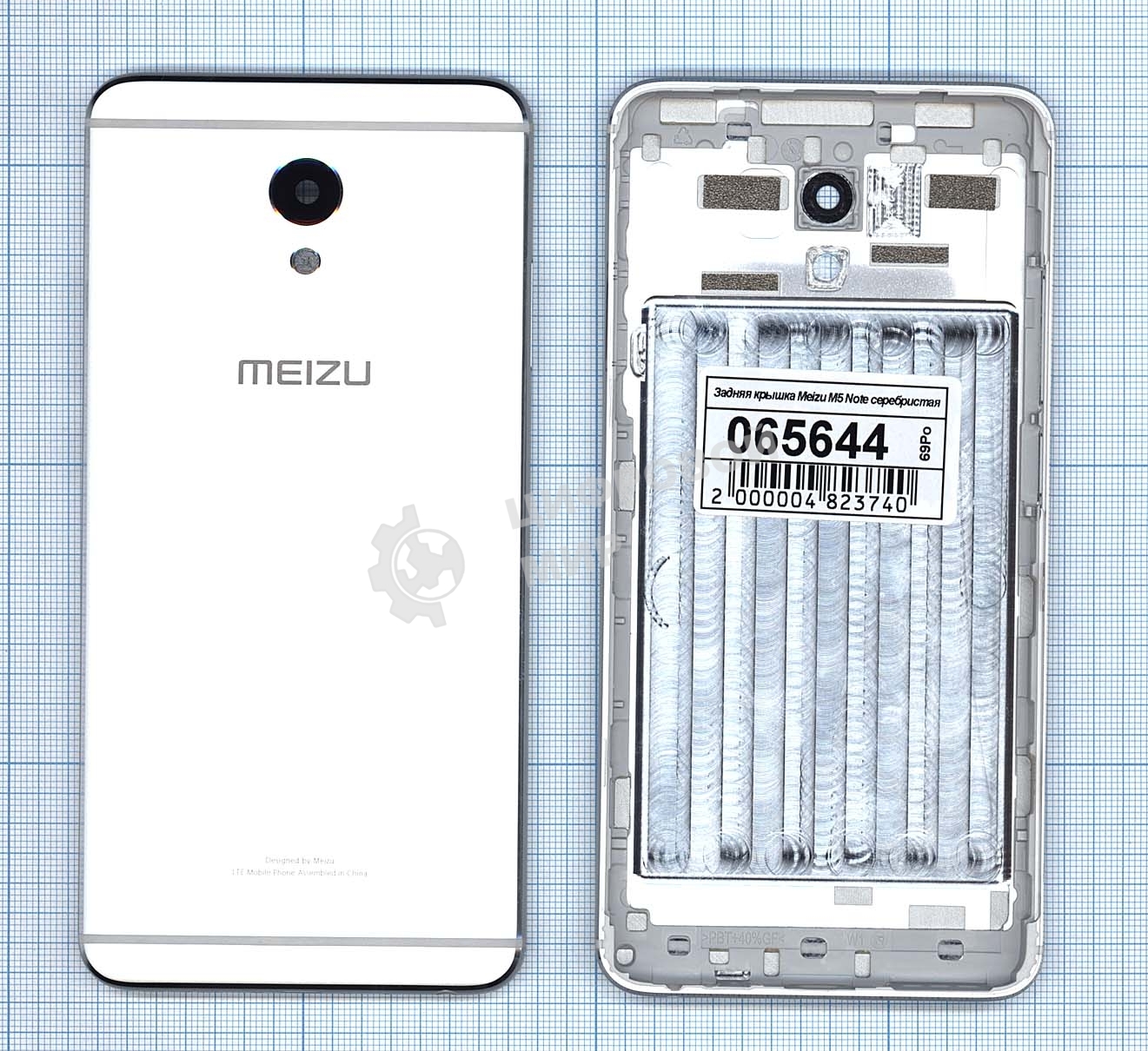 Задняя крышка для Meizu M5 Note серебристый
