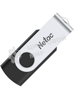 Флешка USB Netac U505 (NT03U505N-008G-20BK), 8Gb, USB 2.0, R/W 70/30, черный/серебристый
