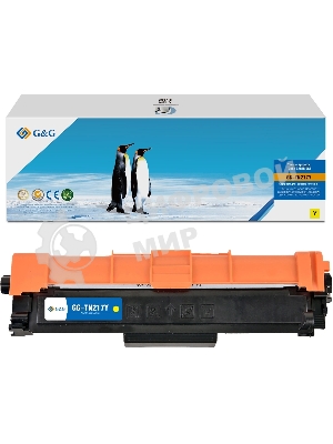 Картридж лазерный G&G, аналог Brother TN-217Y красный 2.3k