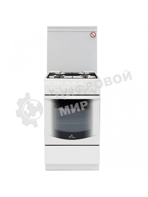 Плита газовая De Luxe 5040.31г(кр) ЧР белый, конфорок 4 шт, духовка 46 л, 50 см x 85 см x 50 см