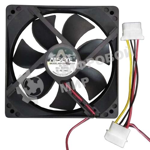 Вентилятор для корпуса Alseye AD1225B12H-N1 черный, 120 мм, 3200 об/мин, 49.8 дБ, 4 pin
