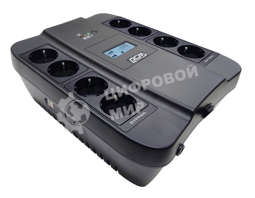 Источник бесперебойного питания Powercom Spider SPD-550U LCD 330Вт 550ВА черный