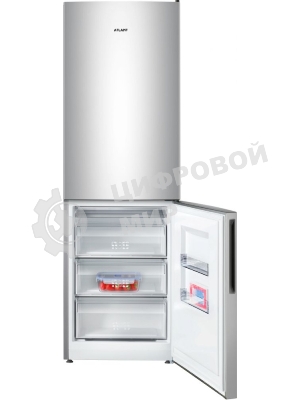 Холодильник Atlant XM-4621-181 серебристый двухкамерный 205/119л морозилка снизу