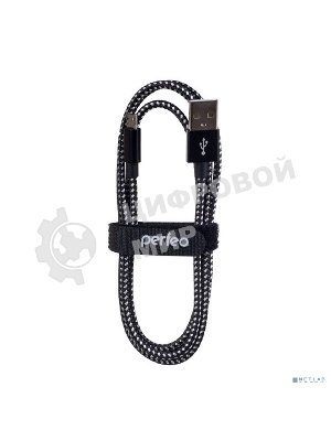 Кабель PERFEO USB2.0 A вилка - Micro USB вилка, черно-белый, 1 м. (U4801)