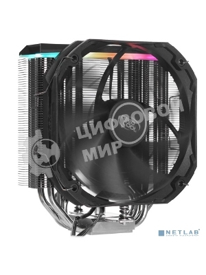 Кулер для процессора DEEPCOOL AS500 черный, 140 мм, алюминий/медь, 1200 об/мин, 26 дБ, 4 pin, 220 Вт, 164 мм