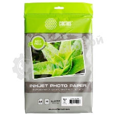 Фотобумага Cactus CS-GA418050ED A4/180г/м2/50л./белый глянцевое для струйной печати