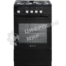 Плита электрическая De Luxe 5004.18э-011 черный, конфорок 4 шт, духовка 43 л, 50 см x 85 см x 50 см