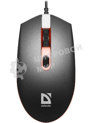 Мышь проводная Defender Dot MB-986 черный, 1600 dpi, USB, кнопки - 4