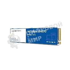 Накопитель SSD WD 250Gb, PCIe 3.0 x4, M.2 2280, Blue SN570 NVMe, R/W 3300/1200