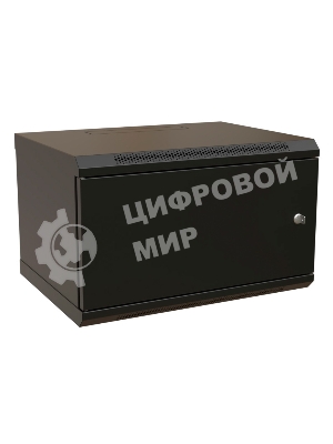 Шкаф коммутационный WRline (WR-TW-0945-SR-RAL9004) настенный 9U 600x450 мм пер. дв. металл 2 бок. пан. 60 кг черный 370 мм 500 мм IP20 сталь