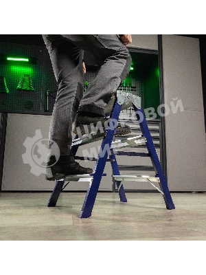 Стремянка двусторонняя Сибртех 3ст стальная