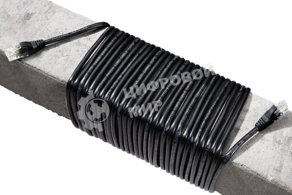 Патч-корд литой AOpen ANP511 10M BK UTP cat.5е 10м черный