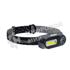 Фонарь налобный Космос с зумом 3Вт ХРЕ 3Вт СОВ сменный аккум. 1200mAh