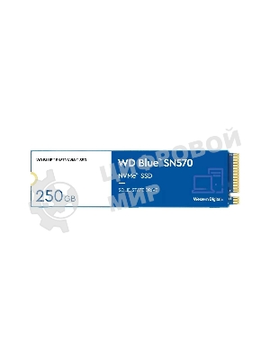 Накопитель SSD WD 250Gb, PCIe 3.0 x4, M.2 2280, Blue SN570 NVMe, R/W 3300/1200