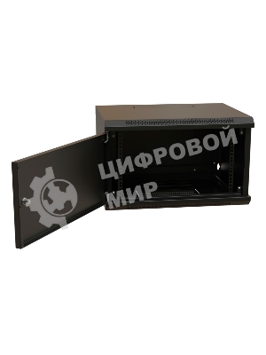 Шкаф коммутационный WRline (WR-TW-0945-SR-RAL9004) настенный 9U 600x450 мм пер. дв. металл 2 бок. пан. 60 кг черный 370 мм 500 мм IP20 сталь