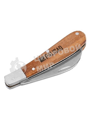 Нож Palisad садовый 170 мм складной изогнутое лезвие дерев. ручка