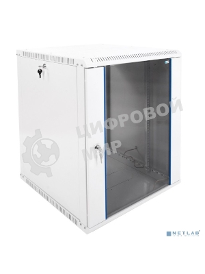 Шкаф телекомм. настенный разборный 15U (600х650) дверь стекло, черный