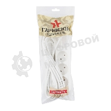 Удлинитель Гарнизон EL-NL3-W-5, 3 розетки допустимый ток 10А, длина 5 м.