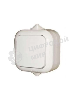Выключатель 1-кл. ОП 10А IP44 белый БЕЛТИЗ А1 10-001