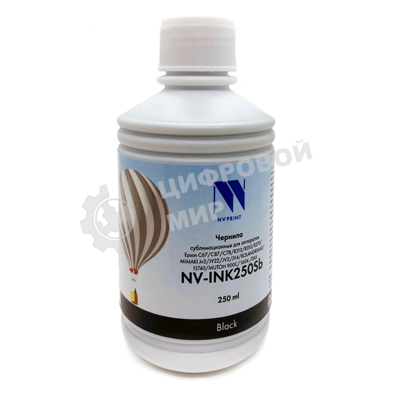 Чернила NVPrint сублимационные NV-INK250 черный Sb для аппаратов Epson C67/C87/C78/R210/R310/R270/MIMAKI JV2/JV22/JV2/JV4/ROLANDRS640/FJ740/MUTOH 900C/1604/DX5 (250мл) Китай