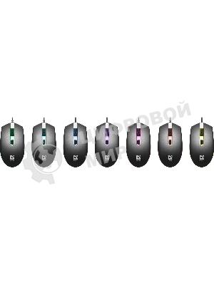 Мышь проводная Defender Dot MB-986 черный, 1600 dpi, USB, кнопки - 4