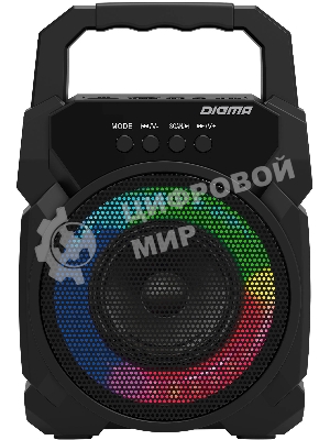 Портативная колонка Digma D-PS1500 черный 10 Вт 1.0 BT 10м 500mAh