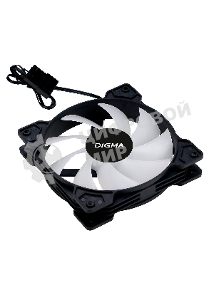 Вентилятор для корпуса Digma DFAN-FRGb1 черный, 120 мм, 1200 об/мин, 23 дБ, 4 pin