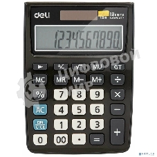 Калькулятор настольный Deli E1238 black черный 12-разр. 1003509