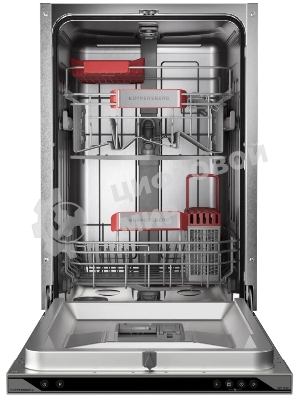 Встраиваемая посудомоечная машина Kuppersberg, High-Tech, 45 см, 10 комплектов, 3 корзины, 7 программ, конденсационная сушка, автоматическое открывание двери, LED подсветка, кнопочное управление, энергоэффективность А+++