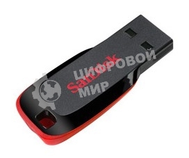 Флешка USB Sandisk CZ50 Cruzer Blade (SDCZ50-032G-B35), 32Gb, USB 2.0, R/W 15/4, черный/красный
