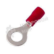 Наконечник кольцевой изолированный Rexant ø 6.5 мм 0.5-1.5 мм² (НКи 1.5-6/НКи 1,25-6) красный
