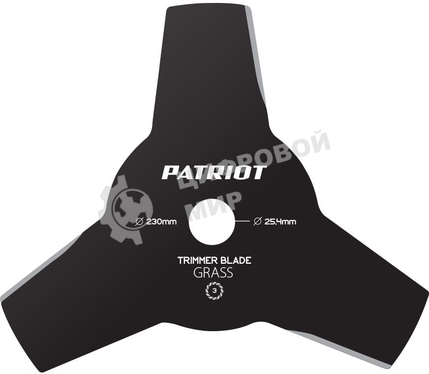 Нож PATRIOT TBS-3 Promo D=230x25.4мм 3лопасти Арт. 809115199