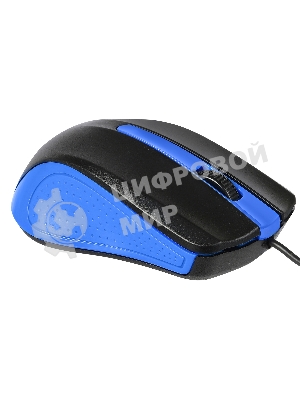 Мышь проводная Acer OMW011 черный/синий, 1200 dpi, USB, кнопки - 3