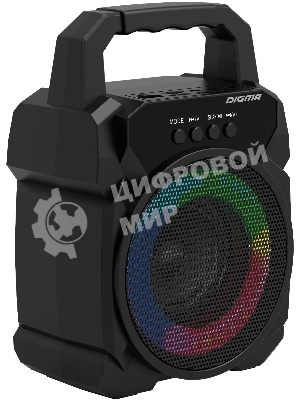 Портативная колонка Digma D-PS1500 черный 10 Вт 1.0 BT 10м 500mAh