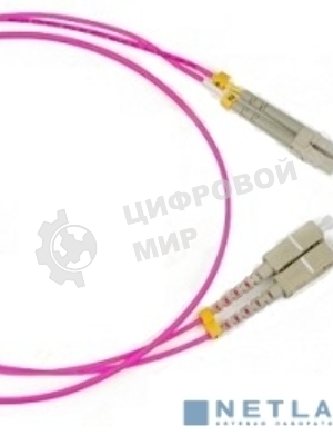 Патч-корд Hyperline FC-D2-504-LC/PR-LC/PR-H-10M-LSZH-MG Патч-корд волоконно-оптический (шнур) MM 50/125(OM4), LC-LC, duplex, LSZH, 10 м