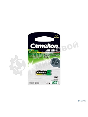 Элемент питания алкалиновый для пультов сигнализаций Camelion LR27A Mercury Free A27-BP1 12В BL-1 (блист.1шт)