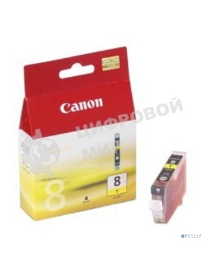 Картридж струйный CLI-8Y (0623B024), для Canon 4200/5200/MP500/MP800, Желтый, 490 стр.