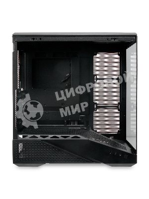 Компьютерный корпус без блока питания HSPD F711-TGbK, Panoramic Full Tower, Black, TG, 0.7 SPCC, no fans ATX, mATX, mITX 190/420/280мм 2x2.5