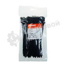 Хомут-стяжка кабельная нейлоновая Rexant 200x7,6 мм, черная, упаковка 100 шт.