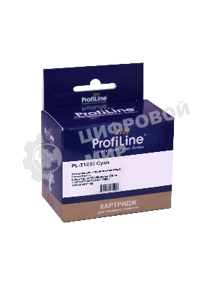 Картридж струйный ProfiLine PL-T1032 для принтеров Epson Stylus TX550/Stylus Office T30/T40/T40W/TX510/TX600/TX600FW/T1100 с чернилами Cyan 11,1 мл