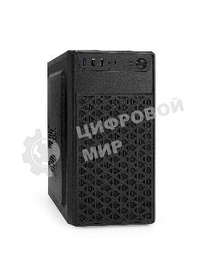 Компьютерный корпус Minitower ExeGate mEVO-7803 (mATX, без БП, 2*USB+1*USB 3.0, HD аудио, черный, 2 вент. 12см с RGb подсветкой)