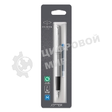 Ручка перьевая Parker Jotter Core F61 (2031012) Stainless Steel CT, M, сталь нержавеющая, блистер